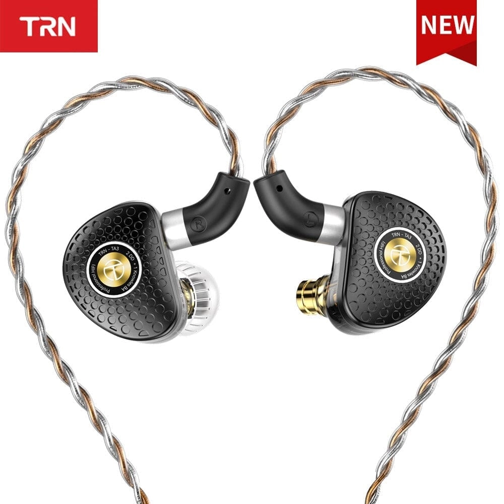 TRN TA3 2DD 1BA Hybrid Knowles Balanced Armature In-Ear Monitors With 2.5/3.5/4.4 Swappable Connectors