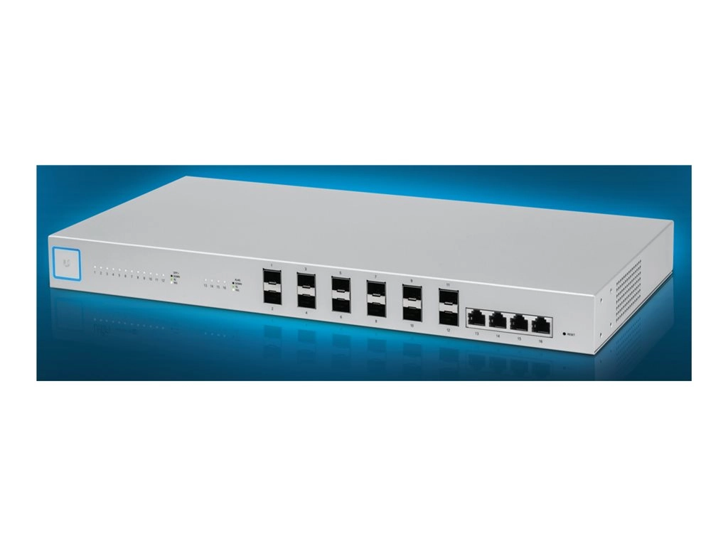 Ubiquiti UniFi US-16-XG - Switch - managed - 12 x 10 Gigabit SFP    6 x 10 Gigabit Ethernet - rack-mountable