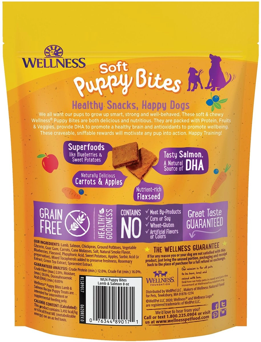 Wellness Soft Puppy Bites Lamb & Salmon Recipe Dog Treats